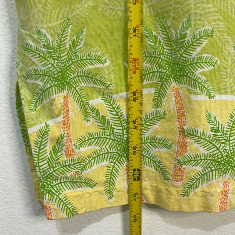 On White Tropical Green Sleeveless Dress Size Large EUC - Picture 5 of 5